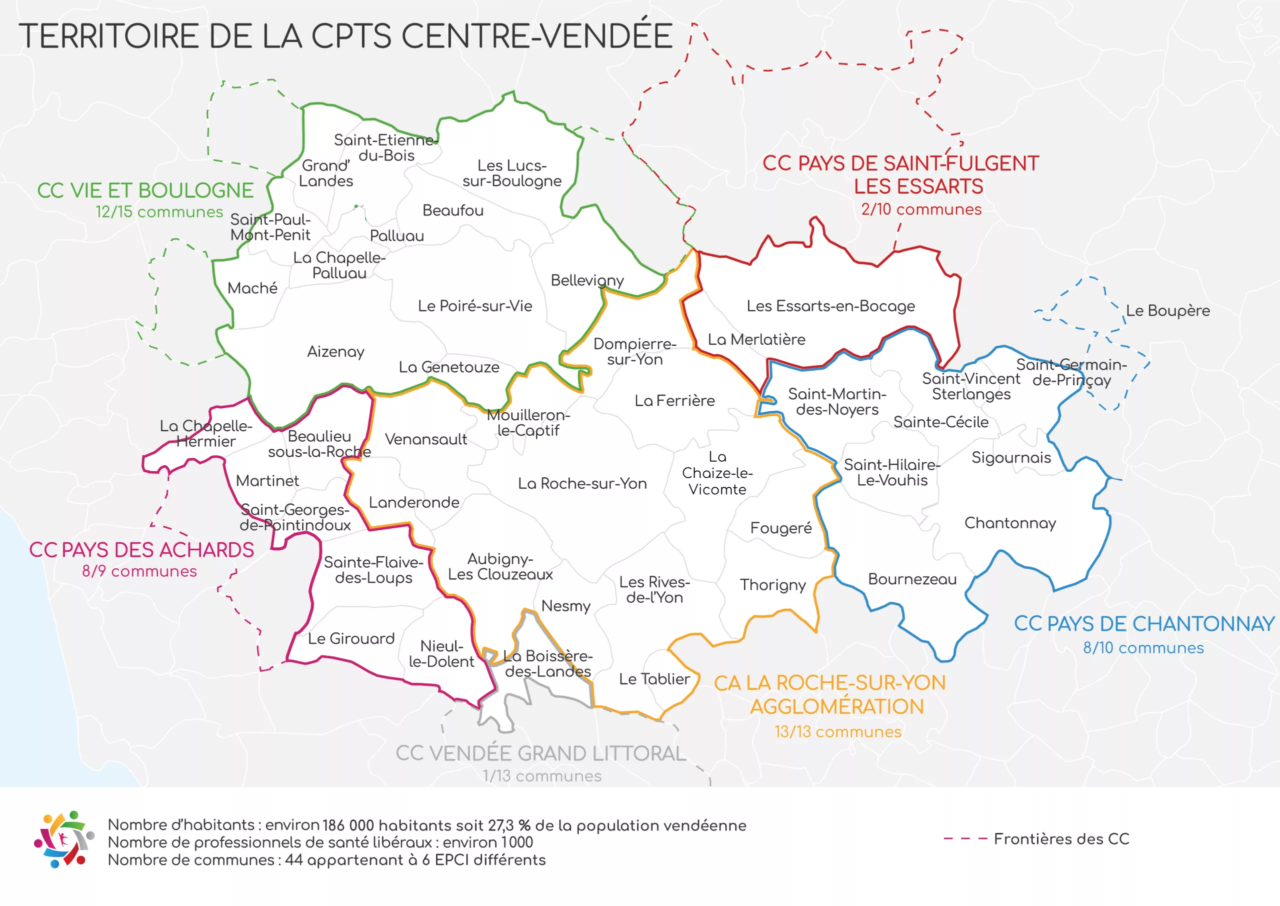 Carte du territoire centre vendee