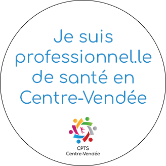 Badge "je suis professionnel de santé en Centre-Vendée"