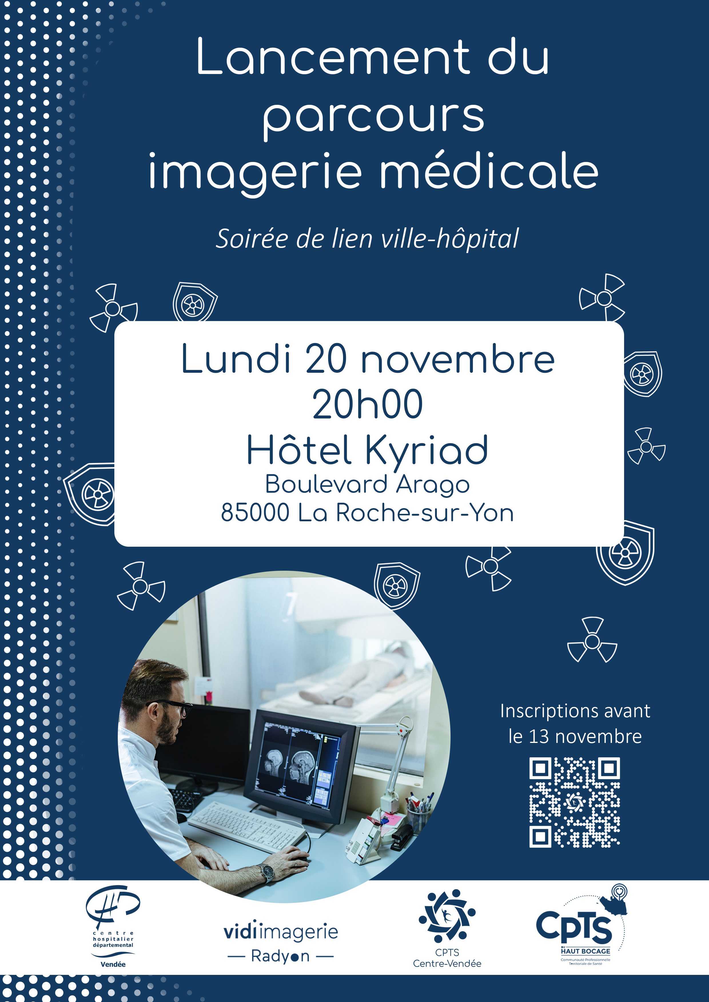 Affiche de la soirée de lancement du parcours imagerie médicale nov2023