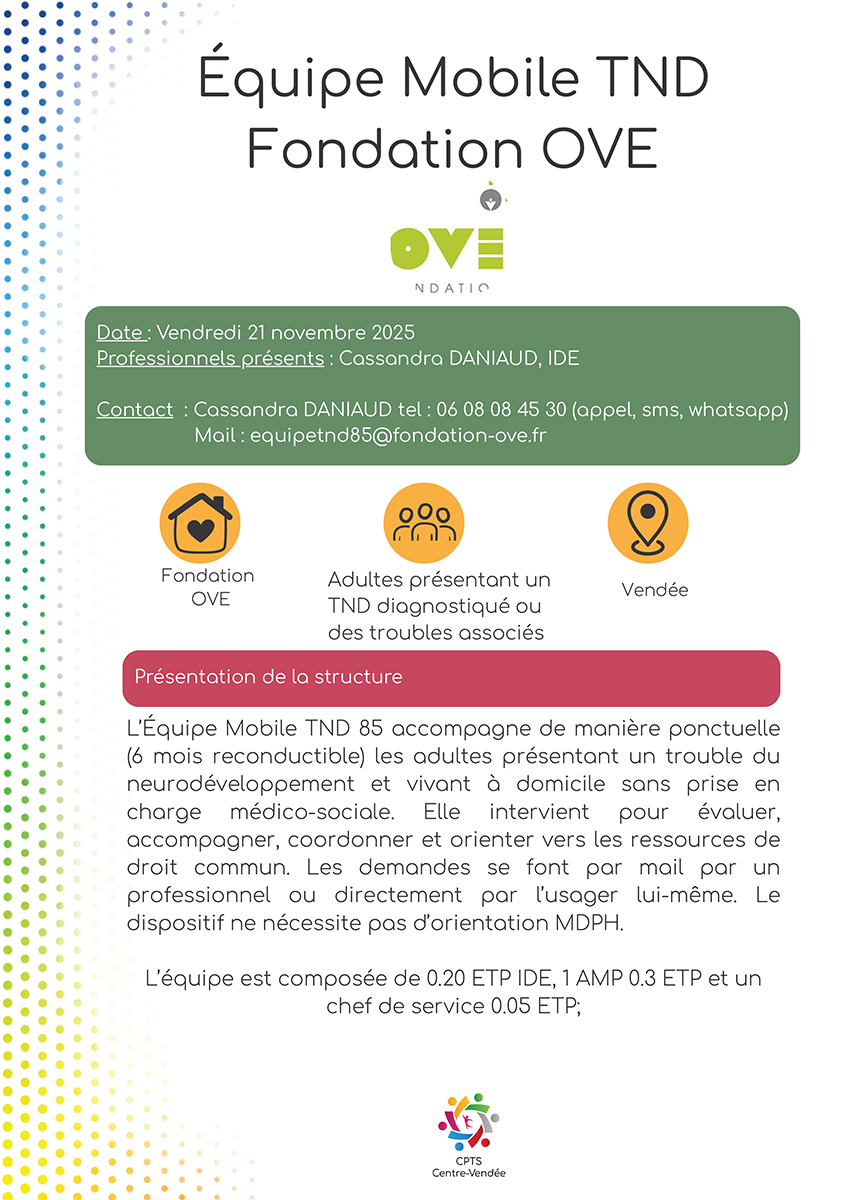 Présentation de l'équipe mobile TND