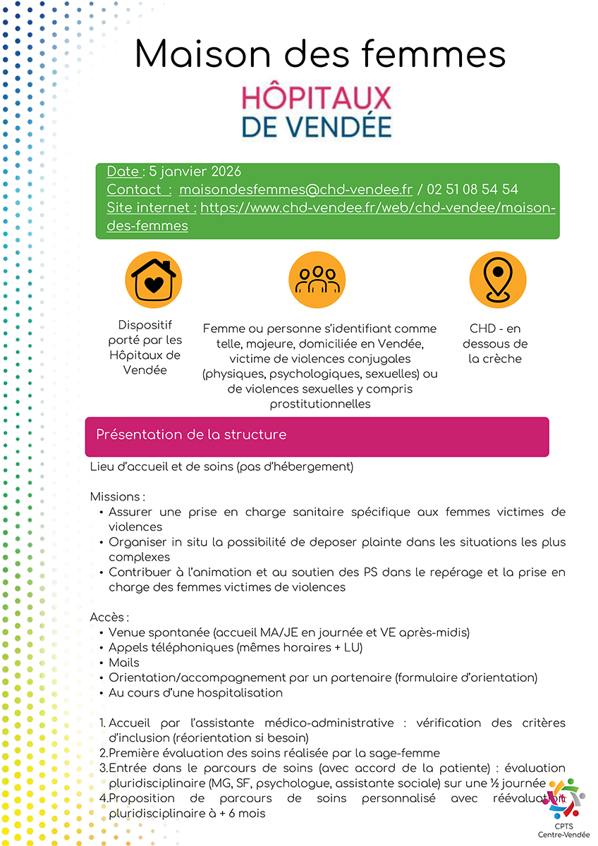 Présentation de la Maison des Femmes de Vendée